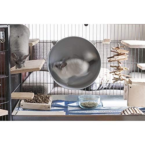 15" Chin-Sprint : All-Metal Durable, Fast Exercise Wheel - for Chinchillas, Prairie Dogs, Rats, Degus, Hedgehogs, Opossums & Other Small Pets (Black)