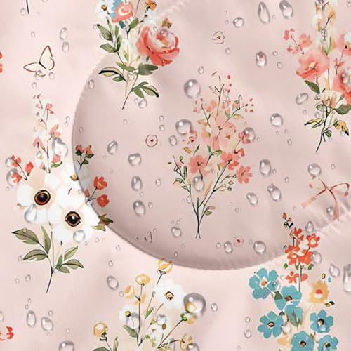 QOOMO Camping Sleeping Bags,3 Season Warm & Cool Weather,Lightweight,Waterproof Sleeping Bags for Adults & Kids,Traveling,and Outdoors,Camping Gear Equipment - color: Pink Floral 4
