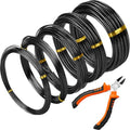 Mudder 5 Roll Aluminum Bonsai Training Wire Tree 1/1.5/2.0/4/6mm 85 Feet Total with Bonsai Wire Cutter Anodized Training for Holding Branches Small Trunks(Black) - color: Black, size: 1/1.5/2/4/6mm