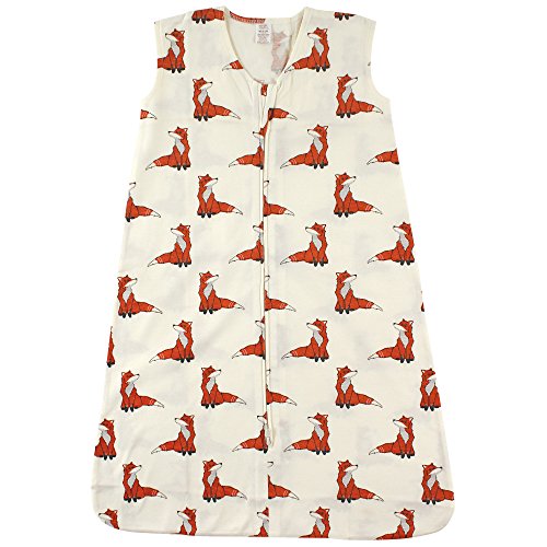 Touched by Nature Unisex Baby Organic Cotton Sleeveless Wearable Sleeping Bag, Sack, Blanket, Boho Fox, 6-12 Months - color: Boho Fox, size: 6-12 Months