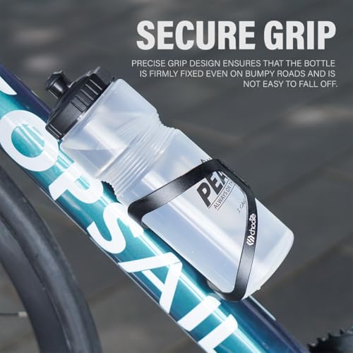 Chooee Bike Water Bottle Holder Aluminum, Bicycle Water Bottle Cage for Road Bikes Mountain Bikes Black 2-Pack - color: Black