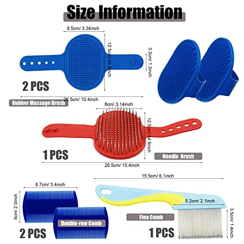 13 PCS Small Animal Grooming Supplie, Nail Clipper and Trimmer, Pet Hair Remover Comb, Small Animal Massage Brush Double-Sided Comb and Toothbrush for Dog Bunny Rabbit Hamster