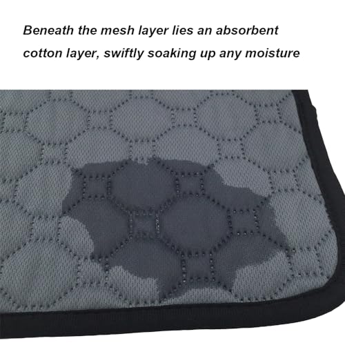 Shelltech Shelletech 2 Pack Guinea Pig Cage Liners, Washable Guinea Pig Pee Pads Reusable Absorbent Bedding Non Slip Pads for Small Animals Hamsters Chinchillas Rats (13.3 ""× 18.8""), Dark Grey - size: 13.3 "× 18.8"