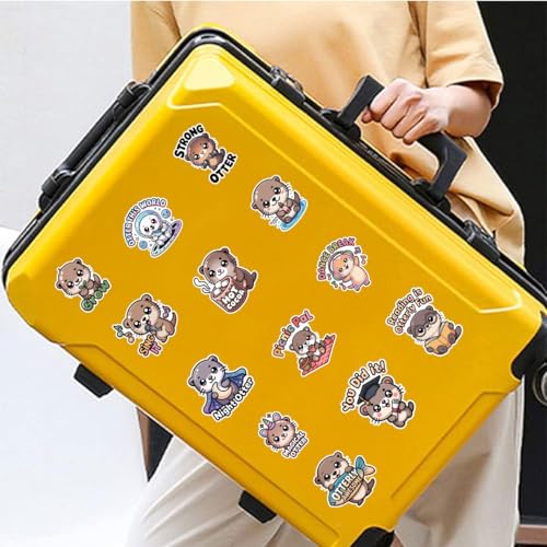 Vybonz Otter Sticker Cute Animal Decal Funny Cartoon Animal Wildlife | Otter Stickers with Cute Animal Characters for Otter Lovers, Laptop, Water Bottle, Journal and Notebook Use - color: Otter, size: 3in