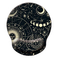Mouse Pad with Wrist Support, Ergonomic Mouse Pad with Memory Foam Wrist Rest Cushion, Non-Slip Rubber Base Gaming Mice Pad for Home Office Computer Laptop, Moon Phase - color: Q-moon phase