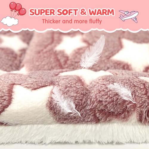 2 Pack Bunny Rabbit Bed - 10 x 13 Inch Upgraded-Thickness Pee Pads Bedding | Washable Bunny Rabbit Pee Pad with Absorbent Surface Helps Keep Cages Dry, Reusable Bedding for Resting Areas (Pink, M) - color: Pink + Pink, size: 10" X 13" - 2 Pack