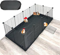 Extra Large Guinea Pig Enclosure Hamsters Critters Turtles Habitat Adjustable Shape Easy to Setup Bunny Puppy Play Ground Center Divider Access Door Mouse Mice Playpen Waterproof Bottom Canvas - size: 12 Pack