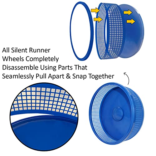 Silent Runner Pro | Sugar Glider Exercise Wheel (Blue with Attachment) - color: Blue with Attachment