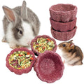 6 Pack Rabbit Chew Toys for Teeth Edible Timothy Hay Chewing Bowl Natural Guinea Pig Toys Small Animal Molar Treats for Bunny Chinchilla Mice Hamster (Purple) - color: Purple