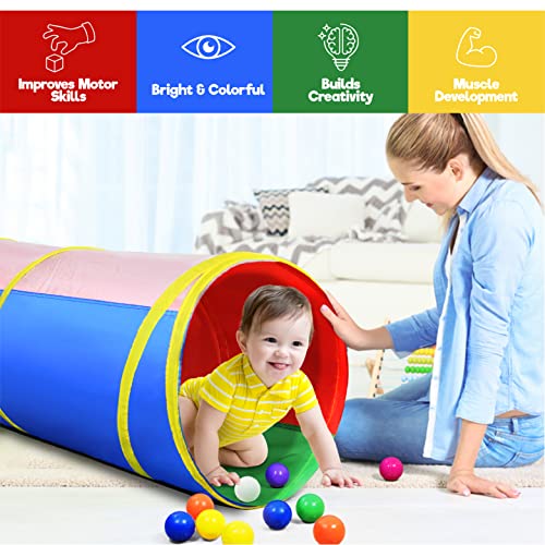 6ft Crawl Through Play Tunnel Toy, Pop up Tunnel for Kids Toddlers Dogs Babies Infants & Children Gift Indoor & Outdoor Action Toy Tunnel - size: 6 Foot