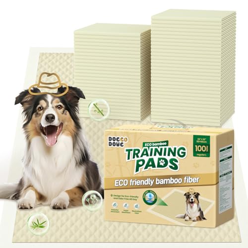 Bamboo Small Puppy Pads Pee Pads for Dogs 22"x22" 100 Count | Bamboo Training Pads Deodorizing Leakproof Quick Drying Dog Pee Pads Super Absorbent Disposable Pee Pads for Dogs Puppies - size: 22 x 22 inches (100 Count)