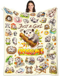 Opossum Blanket Gifts Cozy Flannel Opossums Throw Blanket Funny Opossum Lovers Birthday Stuff Merch Gifts for Women Girls 50"x40" - color: Beige Opossum