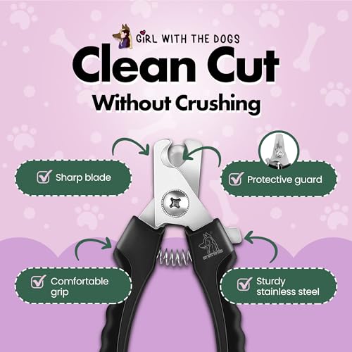 Pet Nail Clippers by Girl With The Dogs, Nail Clippers for Grooming and Claw Care for Cats/Dogs (Small) - size: Small