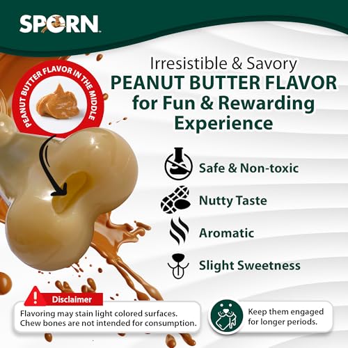 Sporn Marrow Chews Peanut Butter SM, Brown - size: Small