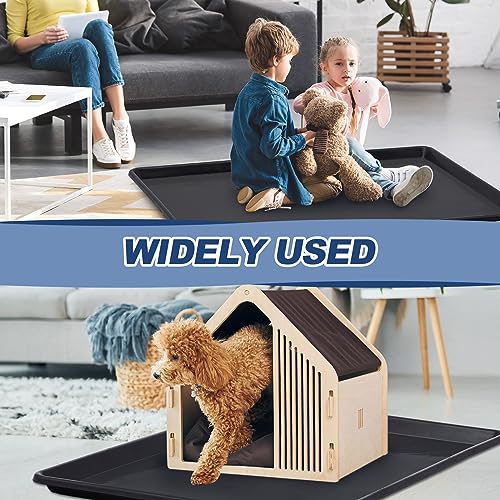 Mifoci 6 Pcs 35 x 23.6 Inch Replacement Tray for Large Dog Plastic Dog Crate Pan Crate Bottom Liner Trays Chicken Poop Tray