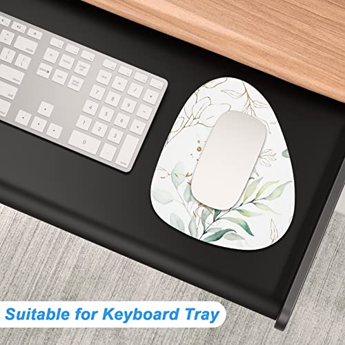 Rimilak Small Mouse Pad 6 x 7 Inch, Irregular Mini Mousepad, Boho Leaves | Non-Slip Rubber Base, Waterproof Compact Mouse Mat for Laptop Computer Wireless Mouse Keyboard Home Office Travel - color: Boho Leaves, size: 7L x 6W inches