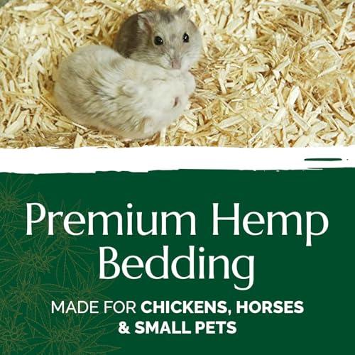 French Hemp Bedding 44lb — Chicken Coop & Horse Stall Bedding | Ultra Low Dust Odor Control Deep Litter Ready | Premium Hemp Shavings for Chickens Horses Rabbits & Small Animals (Pack of 2) - size: Pack of 2