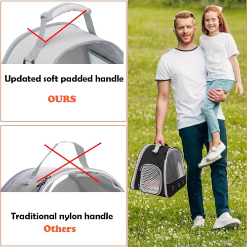 Ventilation Lizard Carrier for Bearded Dragon,Guinea Pig Carrier,Guinea Pig Carrier for 2,Reptile Travel Carrier for Lizards Sugar Glider Hedgehog Rat Parrot Birds,Airline Approved - color: Grey