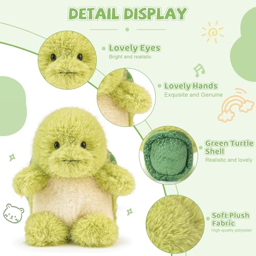 Cute Turtle Stuffed Animal Plushie Soft Sea Turtle Plush Gift for Kids 6" | Palm-Sized Turtle Plush Toy, Desk Decor, Birthday Christmas Valentine’s Day Gift for Girls Boys Girlfriend Boyfriend - color: Turtle
