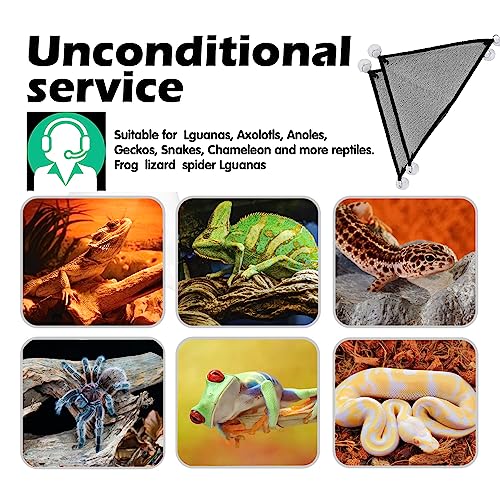 2PCS Bearded Dragon Hammock Reptile Hammock for Bearded Dragon Tank Accessories,Breathable Mesh Reptile Bed and Rest for Geckos Lizards,Snakes,Chameleon,Fish - size: 19*13*13inch