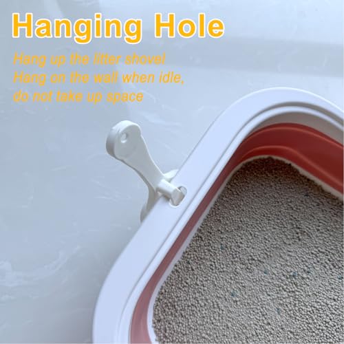 Low Entry Kitten Litter Box Collapsible Shallow Litter Box | Senior Cats Anti-Splashing Kitty Training Open Potty Pan Scoop Leak-proof pedal Cat Toilet No Smell Easy Clean - color: Pink, size: Medium