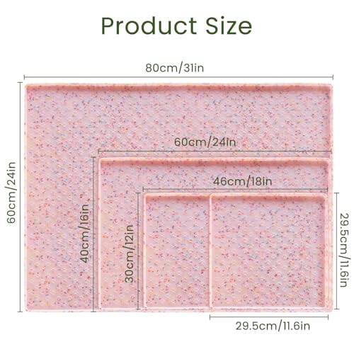 Ptlom Dog Food Mat Anti-Slip Dog Bowl Mats for Food and Water, Waterproof Pet Placemat Prevents Messy Spill to Floor, Silicone Puppy Feeding Tray for Small, Medium and Large Dogs Cats, Pink - color: Donut-Pink, size: 11.8"L x 11.8"W