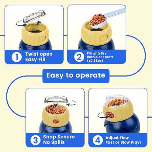 Cat Interactive Puzzle Toy, Adjustable Treat Dispenser | Cat Toys for Indoor Cats, Safe Enrichment Toy for IQ Training, Mental Stimulation, Boredom Relief, Great Gift