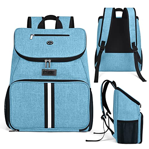 BAGLHER丨Dog Travel Bag, Airline Approved Pet Supplies Backpack, Dog Travel Backpack with 2 Silicone Collapsible Bowls and 2 Food Baskets - color: Sky Blue-A