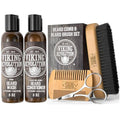 Viking Revolution Beard Brush & Wash Set - Peppermint Eucalyptus - 5 oz - style: Beard Comb & Brush w/ Wash and Conditioner