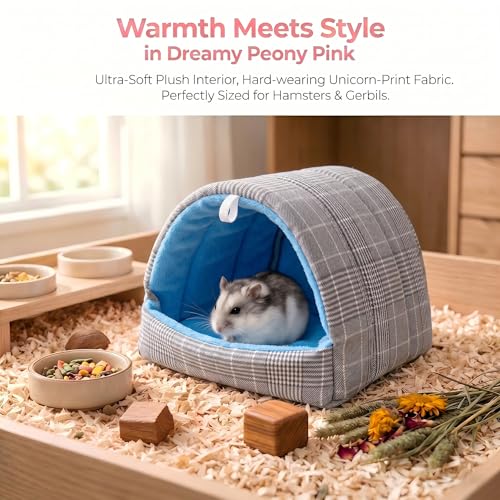 Rat Hamster Warm Bed House Hut Hanging Hammock Cute Nest for Small and Medium-Sized Pets (L), Suitable for Larger Pets(XL)-XL-Grey - color: Grey, size: XL