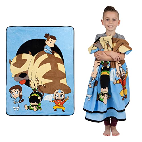 Franco Kids Bedding Soft Plush Micro Raschel Throw, 46 in x 60 in, Avatar The Last Airbender - color: Avatar the Last Airbender, size: 46 in x 60 in