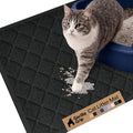 GORILLA GRIP Cat Litter Box Mat, Cushioned Coil Mesh Litter Trapping Mats, Scatter Control Supplies for Less Mess, Phthalate Free, Ultra Deep Catch Grooves, Rinse or Vacuum to Clean, 24x17 Black - color: Black, style: Small (24" x 17")