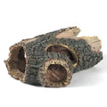 IBWell Aquarium Wood Fish Tank Decorations，Resin Fake Logs Terrarium DÉCor, Reptile Hide Aquarium Hideout for Fish Cave, Small Turtles, to 20 Gallon Tank - size: 8.3"*3.5"*15.9"