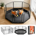 VEVOR Dog Playpen, 24 Inch 8-Panel Puppy Pen with Waterproof Bottom Pad - size: 63.8 x 63.8 x 24.2 in