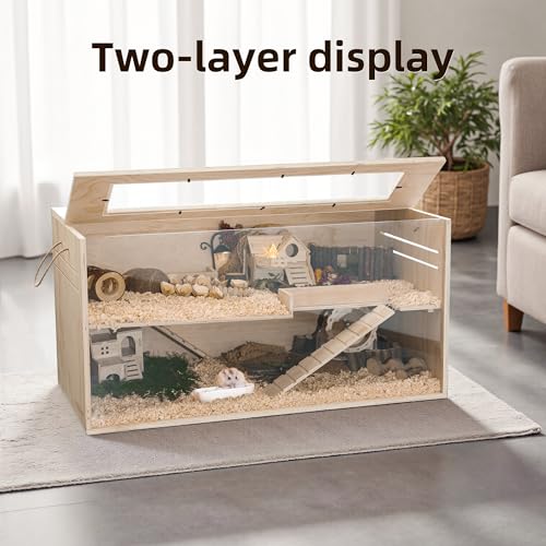 Pine Small Animals Houses&Habitats Chewproof, 40" Pine Guinea Pig Cage Hamster Cage for Small Animals (40" Large, Normal) - size: 40.0"L x 20.0"W x 20.0"H