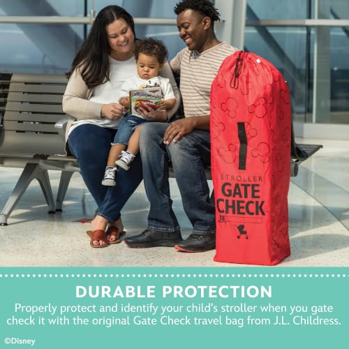 J.L. Childress Disney Baby Gate Check Travel Bag for Umbrella Strollers - color: Mickey Red