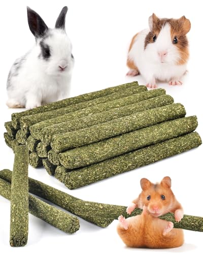Bissap 22PCS Rabbit Chew Sticks, Mixed Natural Timothy Hay Flower Rose Dahlberg Daisy and Forget-me-not Chew Toys Treats for Bunny Chinchilla Guinea Pig Hamster and Other Small Pets Molar Snacks - size: 8.4 Ounce (Pack of 1)