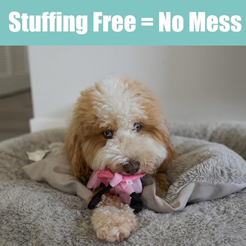 SPOT Skinneeez Flamingo 13 Inch Stuffing-Free Plush Squeaky Dog Toy – Soft Interactive Chew Toy for Small and Medium Dogs – Mess-Free Play for Light & Moderate Chewers - style: Mini Flamingo