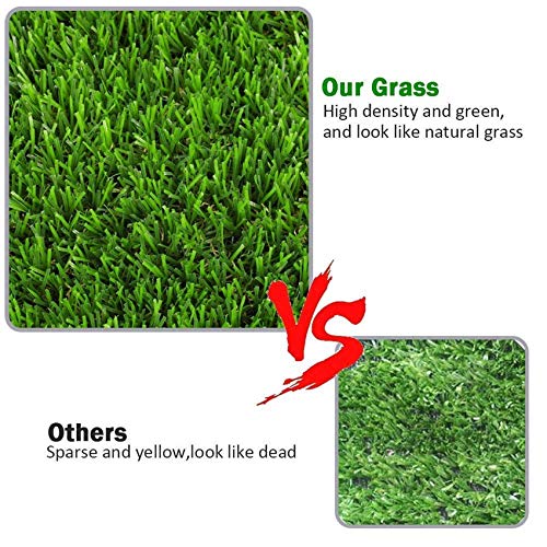 10ftx5ft Artificial Grass Fake Deluxe Synthetic Thick Lawn Pet Turf Perfect for Indoor/Outdoor Landscape, 5 ft x 10 FT (50 Square FT), Green - size: 5 ft x 10 ft (50 sq. ft)