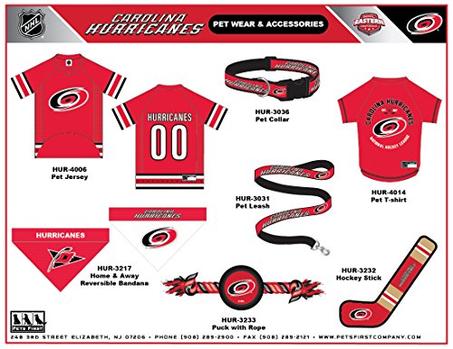 Pets First NHL Carolina Hurricanes Stick Toy for Dogs & Cats. Play Hockey with Your Pet with This Licensed Dog Tough Toy Reward! - color: Carolina Hurricanes, style: NHL Dog Tug Toy