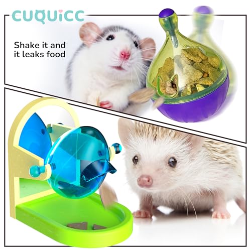 Rat Enrichment and Sniffing Toy set , Interactive Toys for Rat Guinea Pig Rabbit and Small Animal, Rats Puzzle Foraging ToyTreat Dispensing Slow Toy for Rat cage Accessories. One set contains 2 toys