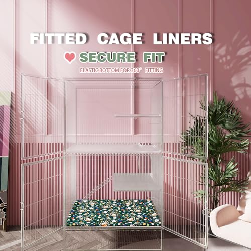 Ferret Cage Liner for Ferret Nation & Critter Nation Cage | Washable Bedding, Leakproof Cage Accessories for Ferrets, Chinchillas, Rats & Other Small Animals(Bottom Pan Liner) - style: Bottom Pan Liner