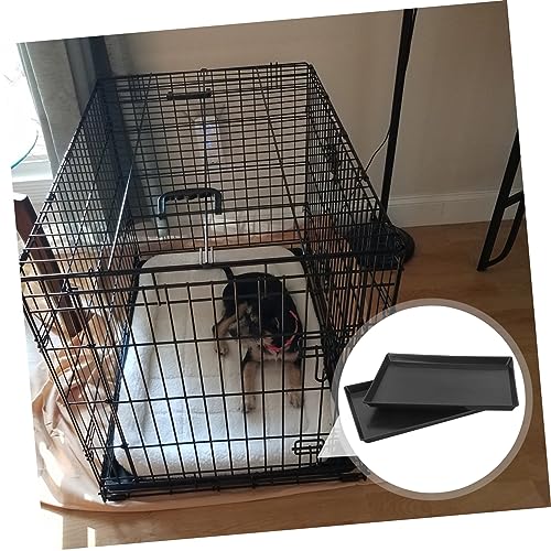 Beavorty Dog Crate Tray Replacement 16.92X12.99X0.98 Inch Leakproof Plastic Bottom Pan for Small Dog Kennels Bird Cage Tray Easy to Clean 2 Pack - size: 46x30cm