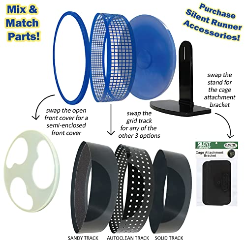 Silent Runner Pro | Sugar Glider Exercise Wheel (Blue with Stand) - color: Blue with Stand
