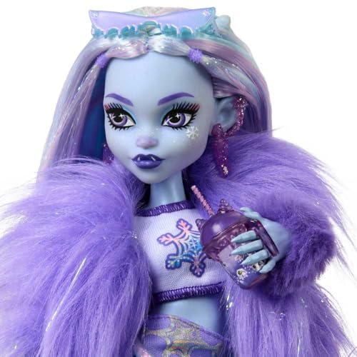 Monster High Abbey Bominable Doll | Yeti Doll in Furry Purple Clothes with Pet Mammoth, 7 Accessories, a Backpack, Glasses and Popsicle (Amazon Exclusive) - style: Abbey Bominable