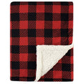 Hudson Baby Unisex Baby Plush Mink and Sherpa Blanket, Buffalo Plaid, One Size - color: Buffalo Plaid, size: One Size