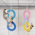 JWShang 2 Pack Climbing Rope Toys for Sugar Gliders, Chinchillas, Rats, Bird Perch Swing Accessories