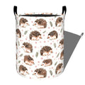 Cute Hedgehog with Leaves and Dots Laundry Basket, Dorm Nursery Foldable Laundry Hamper Organizer for Bathroom Decor, Toy Clothes Storage Box for Bedroom 19.7x15.7 Inch - style: Hedgehog11