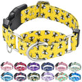 Martingale Dog Collar with Buckle Yellow Bee Dog Collar Adjustable Cute Design Patterns (Bee, Small) - color: Bee, size: Small
