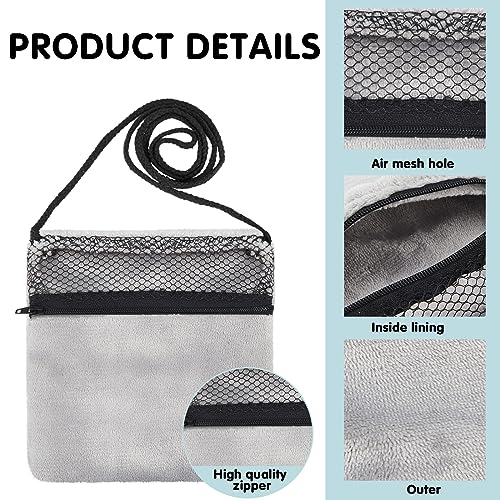 2 Pcs Sugar Glider Pouch Breathable Carrying Bonding Pouch Soft Hamster Carrier with Strap Zipper Small Animal Travel Sleeping Bag Cage Accessories for Rat Reptile Other Small Pets(Gray) - color: Gray